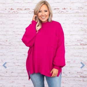 Barbiecore hot pink sweater